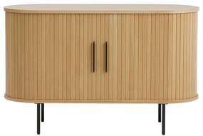 Komoda w dekorze dębu z drzwiami przesuwnymi w naturalnym kolorze 120x76x45 cm Nola – Unique Furniture