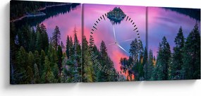 Obraz - Jezioro Tahoe, Sierra Nevada, Kalifornia, USA (z zegarem) (90x30 cm)