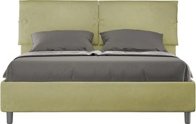 Łóżko bez stelaża tapicerowane 160x200 microfibra Zielony Sleeper