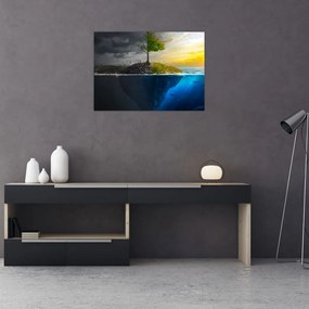 Obraz przedstawiający dwie strony (70x50 cm)