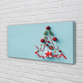 Obraz na płótnie Prezent, Bombki, Słodycze i Dekoracje