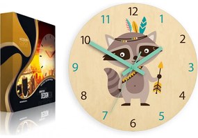 Zegar ścienny cichy do pokoju dziecięcego drewniany nowoczesny dekoracyjny