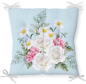 Poduszka na krzesło z domieszką bawełny Minimalist Cushion Covers Spring Flowers, 40x40 cm