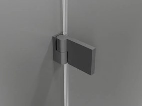 Mexen Lunar-B drzwi prysznicowe uchylne lewe 140 cm, transparent, gun metal - 832S-140-050-95-00-L