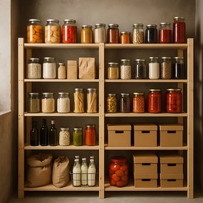 Drewniany regał do spiżarni E5-R02