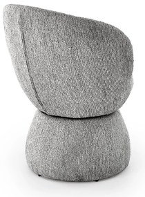 Krzesło tapicerowane, obrotowe szare, popiel K581