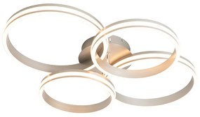 Lampa sufitowa stalowa z wbudowanymi diodami LED, 3-stopniowy ściemniacz, 4-punktowa - Navara