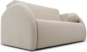 Sofa rozkładana Nubi trzyosobowa 140 cm z pojemnikiem - jasny beżowy boucle Quelle 03