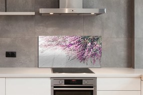 Szkło do Kuchni na Ścianę Bukiet na Rustykalnych Deskach