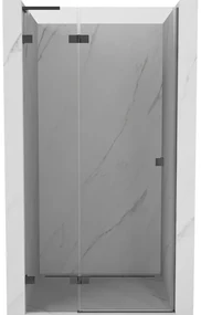 Mexen Lunar L drzwi prysznicowe uchylne lewe 80 cm, transparent, gun gray szczotkowany - 834L-080-000-66-00-L