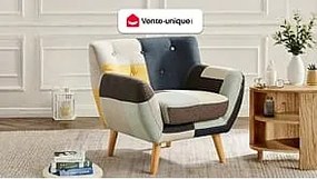 Fotel z tkaniny patchwork SERTI II