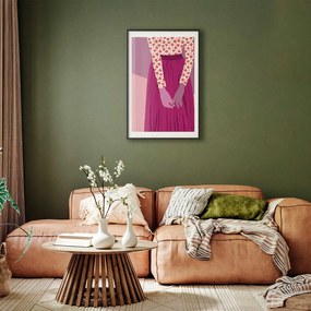 Plakat Truskawkowa pani 60x90 cm z ramą czarną z marginesem ARTGEIST B