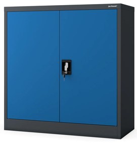 Szafka metalowa na klucz garażowa BEATA, 900 x 930 x 400 mm, antracytowo-niebieska