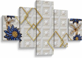 Obraz - Diamentowe kwiaty (125x70 cm)