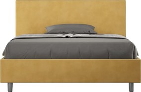 Łóżko bez stelaża tapicerowane 140x200 microfibra okra Adele