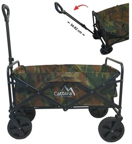 Cattara 13704 Składany wózek kempingowy Trogir Army, 104 x 86 x 55 cm, M