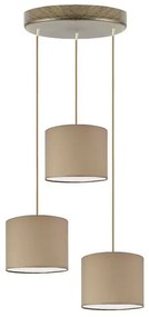 Lampa wisząca z regulacją wysokości na złotym stelażu - R6-M32