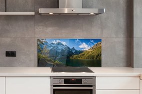 Panel szklany do Kuchni Błękitne Jezioro Górskie