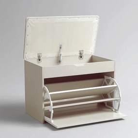 Szafka na buty z siedziskiem i wysuwanymi półkami VAULT, 57 x 30 x 53 cm