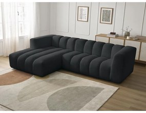 Czarny narożnik (lewostronny/z szezlongiem) Talia – Bobochic Paris