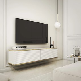 Szafka RTV wisząca VENEZIA 135 cm do Salonu pod Telewizor - Biały
