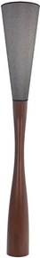 Orzechowo-czarna lampa stojąca z drewna - S231 Z4-F07