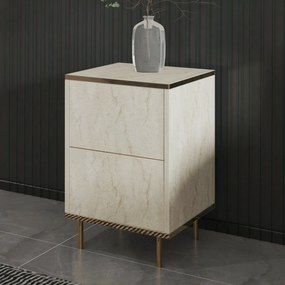 Szafka nocna Imaj Travertine and Gold