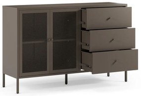 Szara metalowa komoda 140x90x40 cm Fayna – Marckeric