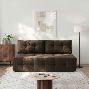 Sofa z Funkcją Spania MORANA Mocca Boucle Nowoczesna