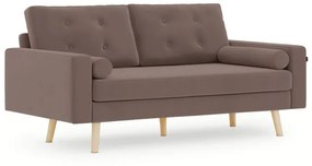 Ciemnobrązowa 3-osobowa sofa MANDI