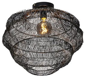 Orientalna lampa sufitowa czarna 45 cm - Vadi