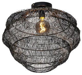 Orientalna lampa sufitowa czarna 45 cm - VadiKolonialny Oswietlenie wewnetrzne