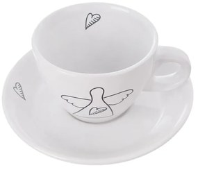 Czarno-białe ceramiczne filiżanki zestaw 2 szt. 90 ml – Orion
