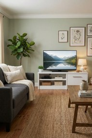 Biała szafka RTV do salonu G9-E08