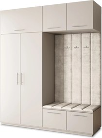 Masseno Garderoba REMA 200/240/60 cm Nowoczesna Szafa do Przedpokoju Kaszmir
