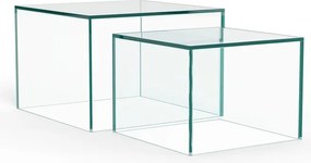 Szklane stoliki zestaw 2 szt. 50x50 cm Dice – Actona