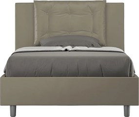 Łóżko bez stelaża tapicerowane 120x190 sztucznej skóry cappuccino Annalisa