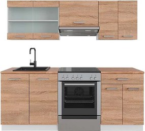 Aneks kuchenny sonoma/biały 200x60x81.6 r-line