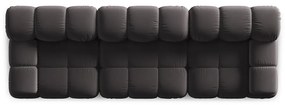 Ciemnoszara aksamitna sofa 282 cm Bellis – Micadoni Home