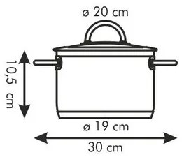 Tescoma Garnek z pokrywką VISION, 20 cm