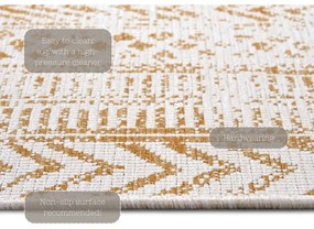 Żółto-biały dywan odpowiedni na zewnątrz 80x250 cm Biri – NORTHRUGS