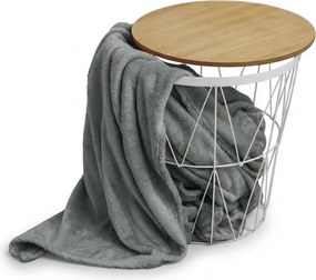 Koc z mikropluszu CALMI 150x200 cm szary