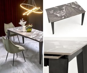 Rozkładany stół z blatem ze spieku Felix Halmar efekt szarego marmuru