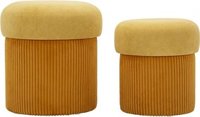 Pufa VKH722, Żółty, 44x42x42 cm, Kendra Home