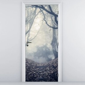 Fototapeta na drzwi - Las we mgle (95x205cm)