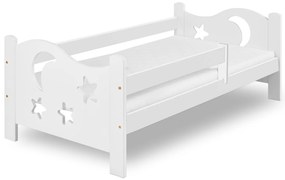 Łóżko dziecięce MOON 80 x 160 cm, białe Stelaż: Bez stelaża, Materac: Materac EASYSOFT 8 cm
