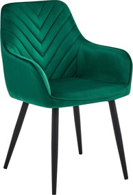 Krzesło fotelowe z przeszyciami w jodełkę Nana, welur