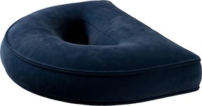 Poduszka literka D kolor granatowy tkanina połyskliwa, welwetowa
