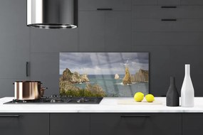 Panel Kuchenny Fale Rozbijające Się O Skały