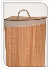 Kosz na pranie w skandynawskim stylu, bambusowy, 72 l